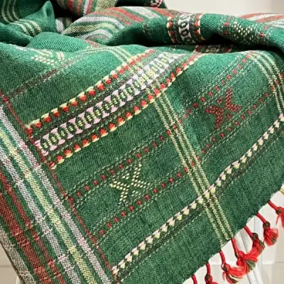 Tissage Vert & Rose — photo 4