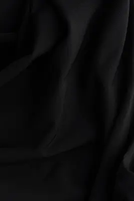 Top à effet drapé avec col droit - Noir — photo 3