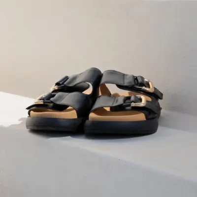Sandales Gabor 63.756.27 Noires - Lacets Velcro Grande Pointure Femme — photo 4