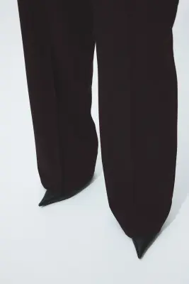 Pantalon chic avec ceinture - Marron foncé — photo 1