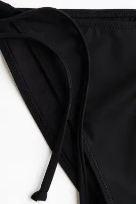 Bas de maillot Tanga à nouer - Noir — photo 4