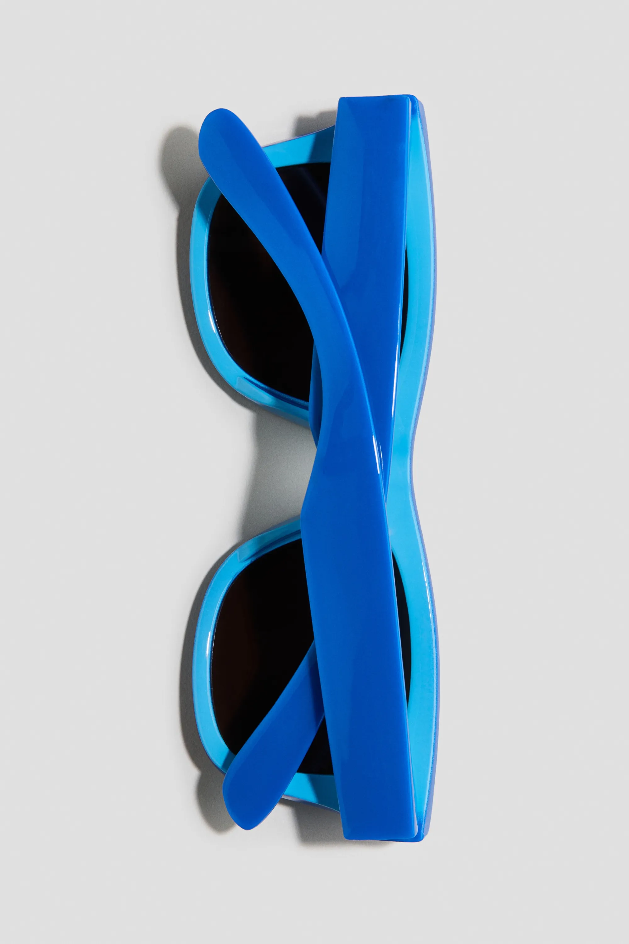Lunettes de soleil rectangulaires - Bleu vif