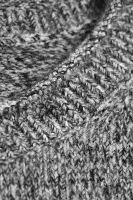 Pull en maille à col rond et coupe ample - Gris chiné — photo 3