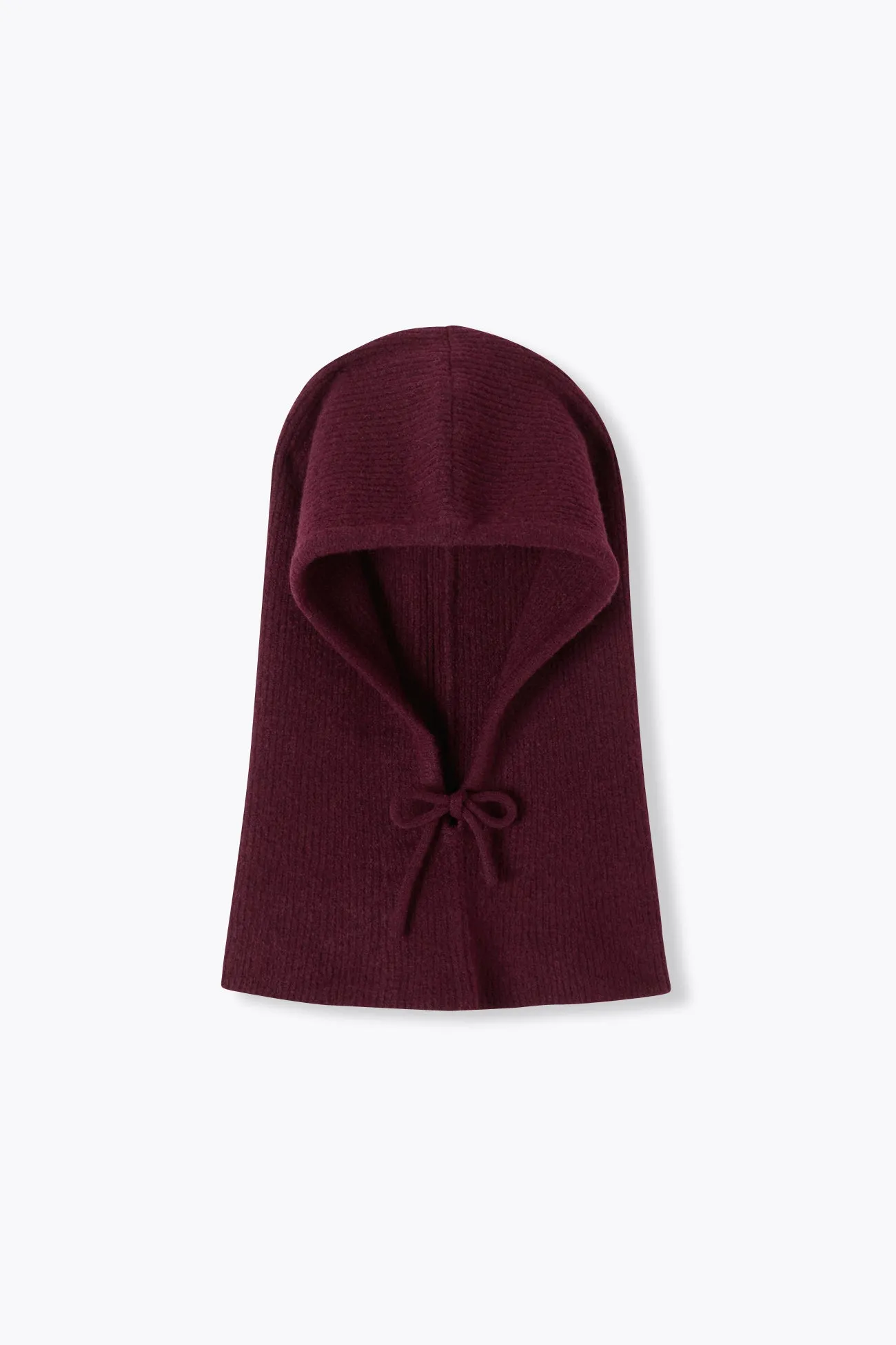 Cagoule en maille côtelée