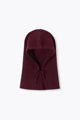 Cagoule en maille côtelée