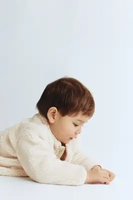 Veste en tissu Teddy bear - Beige clair — photo 3