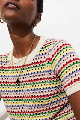 Pull rayé en crochet — photo 5