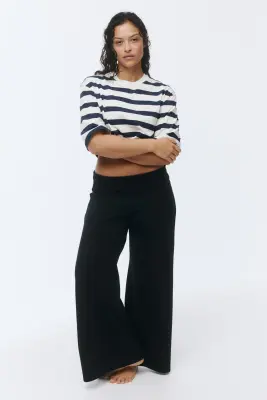 T-shirt oversize - Bleu marine/rayé — photo 1