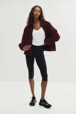 Veste de sport en tissu Teddy bear - Rouge cerise — photo 1