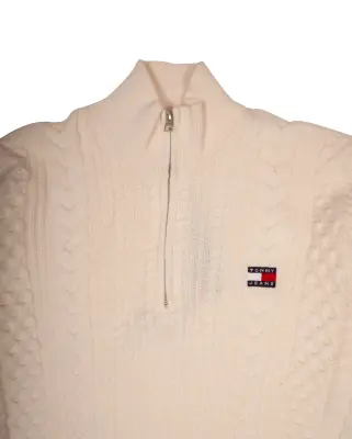 Zip Wool Sweater Ancient White — photo 2