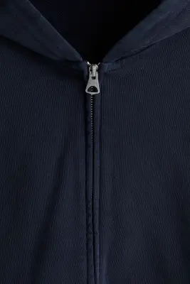 Veste à capuche zippée Oversized Fit - Bleu foncé — photo 5
