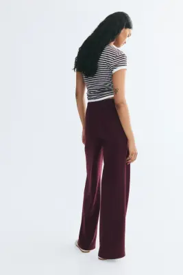 Pantalon avec plis devant - Bordeaux — photo 4
