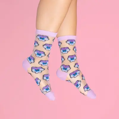 Chaussettes transparentes Pensée Coucou Suzette — photo 2