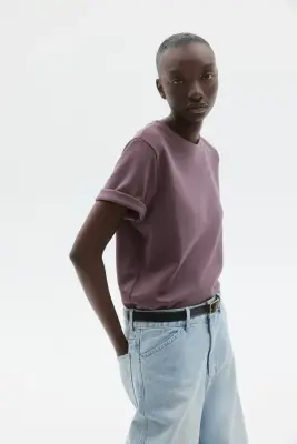 T-shirt en interlock - Violet ancien — photo 2