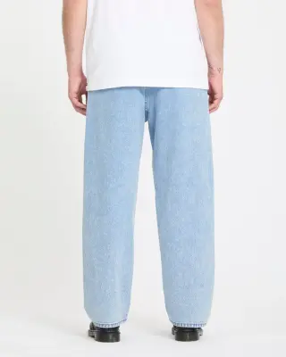 Pantalon Volcom freazy loose elastic waist denim – pale aqua — photo 2