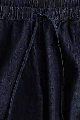 MAMA Pantalon en denim avec cordon de serrage - Bleu marine — photo 4