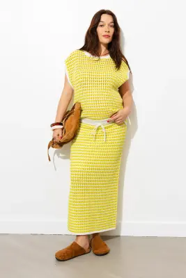 Jupe midi en crochet Femme — photo 3