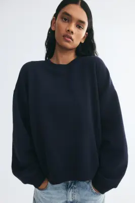Sweat avec motif imprimé - Bleu marine — photo 1