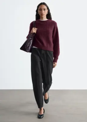 Pull en mohair mélangé - Rouge foncé — photo 3
