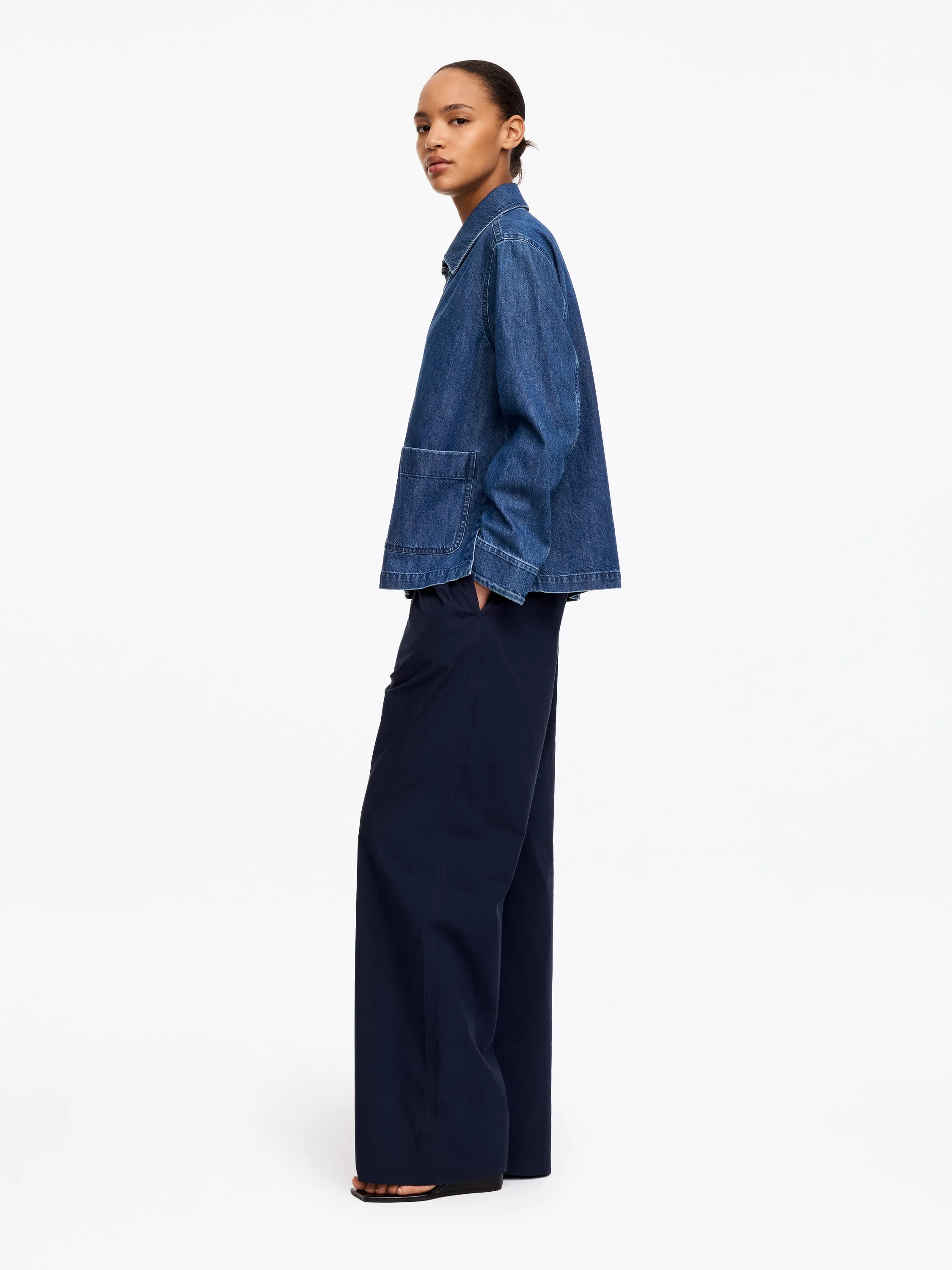 Chemise en sergé de denim - Bleu