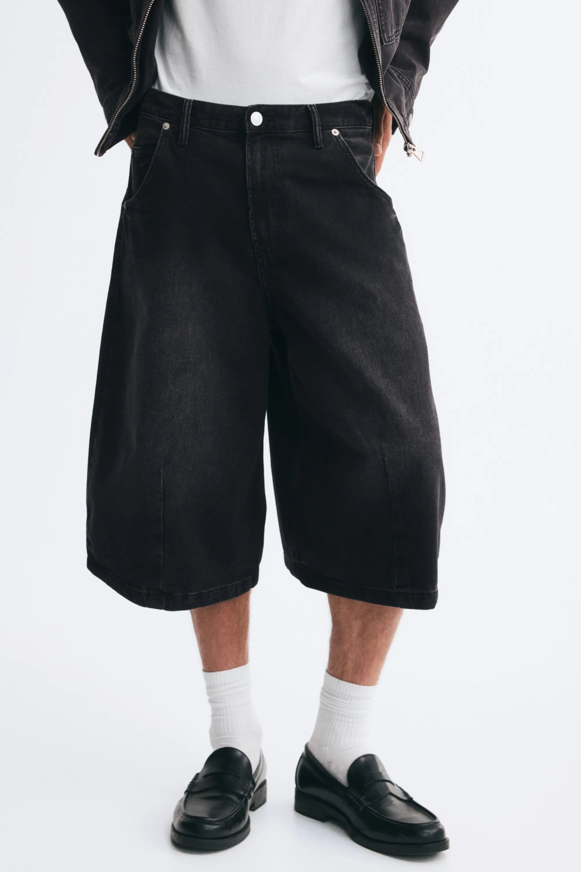 Short Baggy Barrel en denim - Noir denim