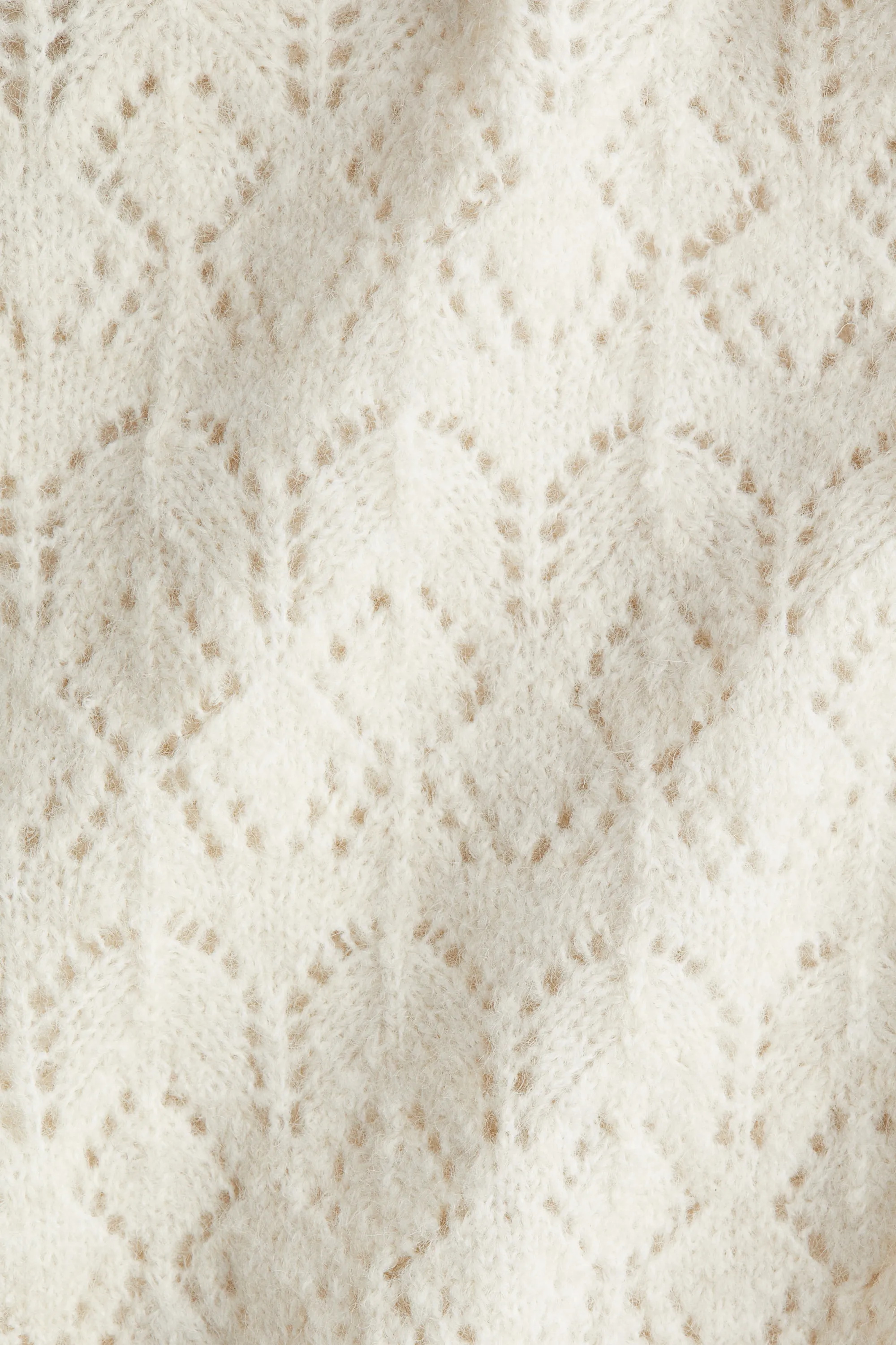 Pull en maille pointelle - Beige clair