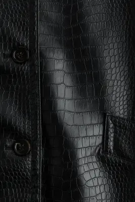 Veste en tissu enduit - Noir — photo 3