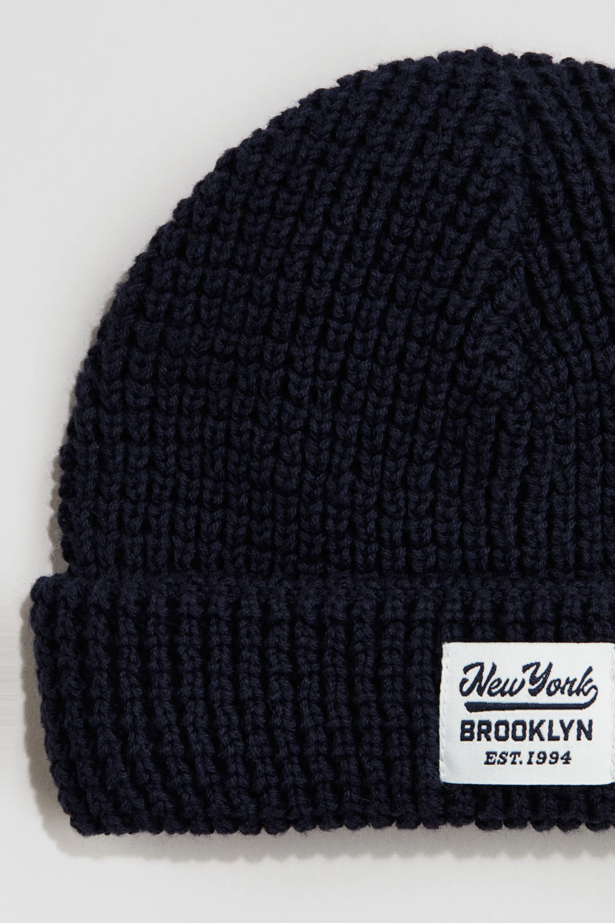 Bonnet en maille texturée - Bleu marine/Brooklyn