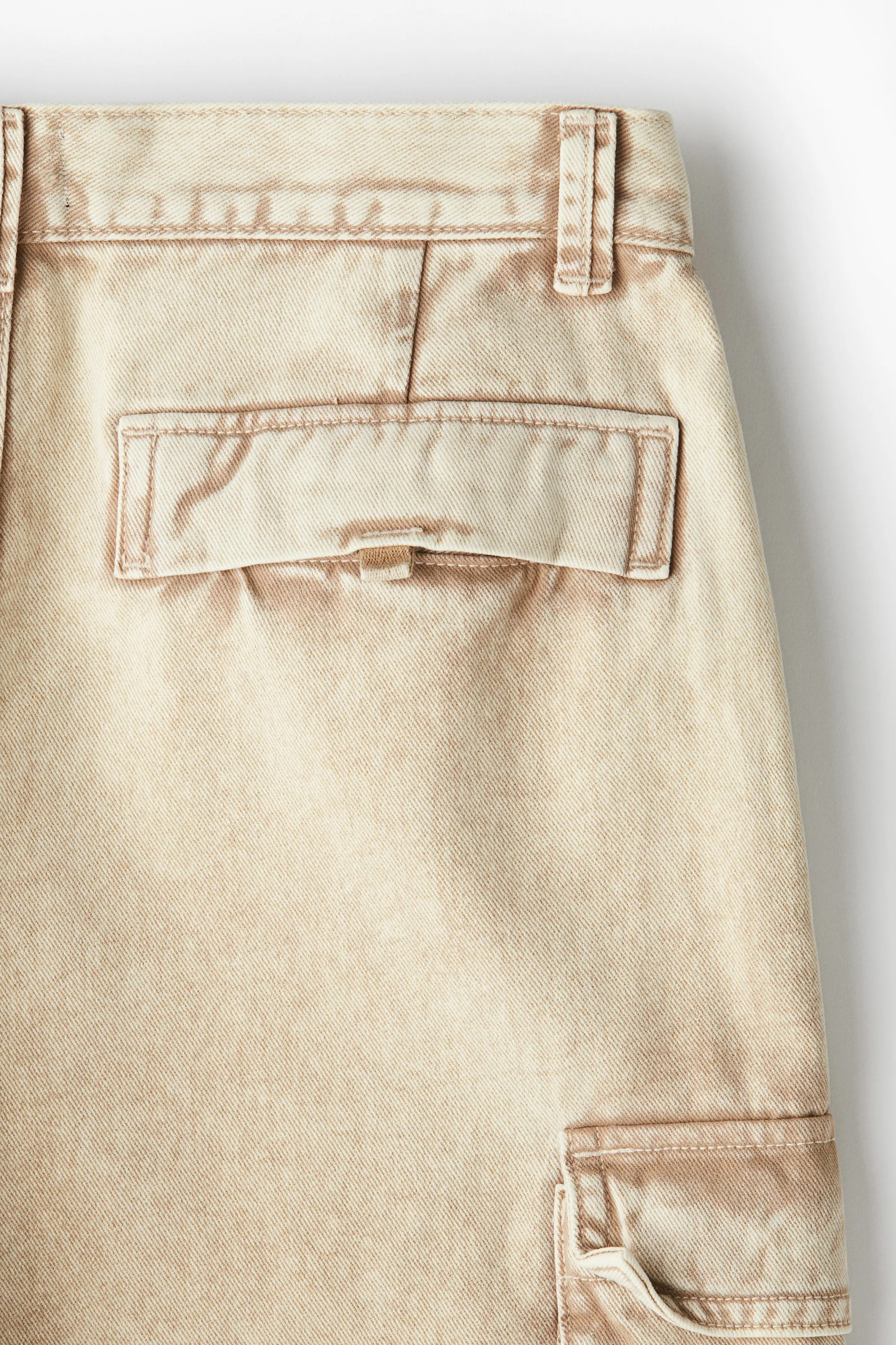 Loose Cargo Jeans - Beige clair