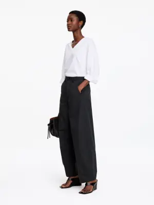 Pantalon jambes barrel - Noir — photo 3