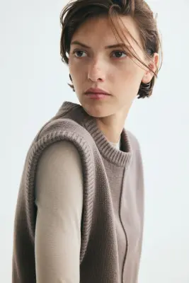 Pull sans manches - Taupe foncé — photo 2
