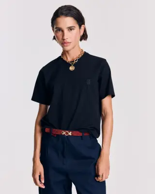 Tee-shirt Bree noir brodé — photo 1