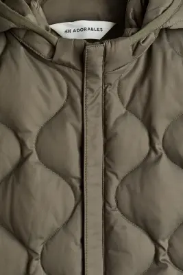 Combinaison d'hiver matelassée en duvet - Vert kaki — photo 2