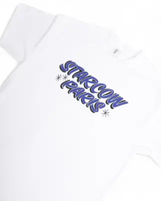 x With Vivid Color Deck Tee White Blue — photo 3