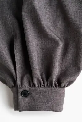 MAMA Pantalon ballon à pinces - Gris chiné — photo 3