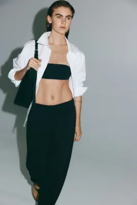 Pantalon barrel en jersey - Noir — photo 2