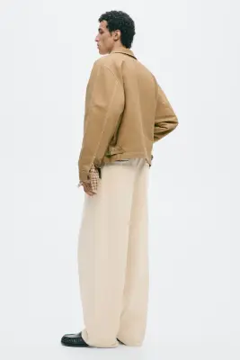 Pantalon Loose Fit en denim - Crème — photo 2