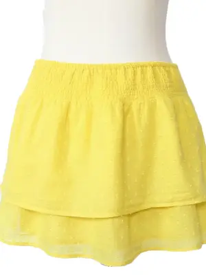 Jupe courte en coton plumetis jaune canari Taille 36/38 — photo 5