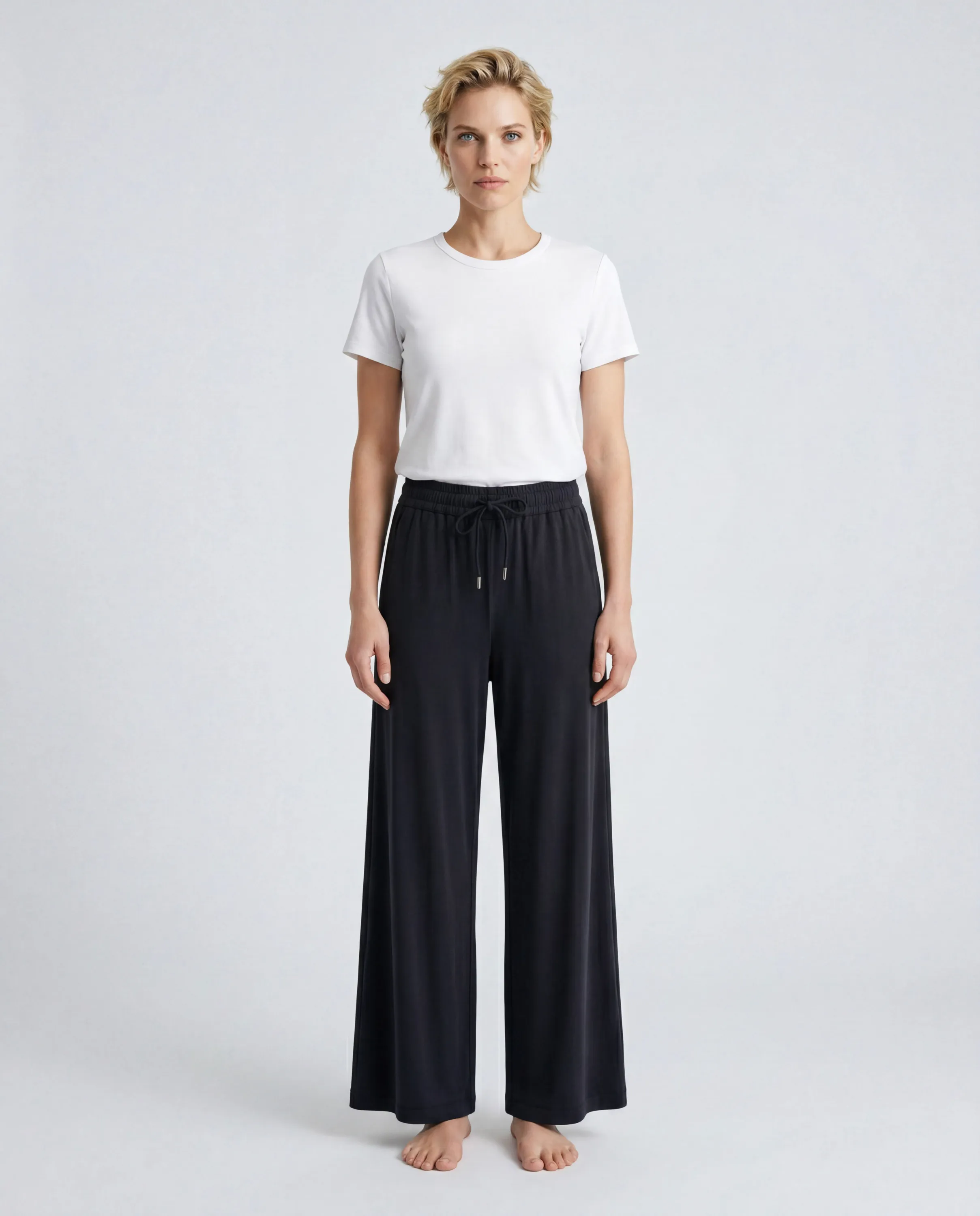 Pantalon en cupro et élasthanne