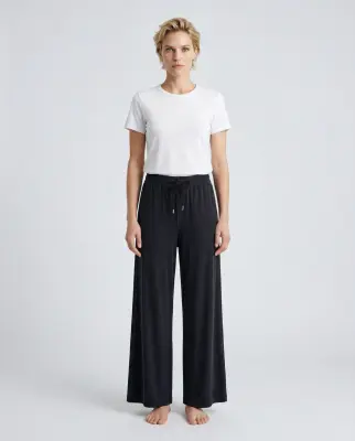 Pantalon en cupro et élasthanne