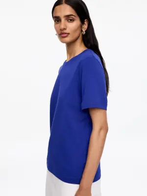 T-shirt signature à manches courtes - Bleu vif — photo 3