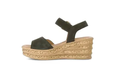 Sandales Gabor 44.651.80 Kaki - Cuir Nubuck Velcro Grande Pointure Femme — photo 2