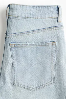 Wide High Waist Jeans - Bleu denim clair — photo 3