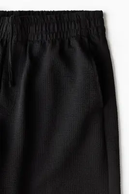 Short gaufré Relaxed Fit - Noir — photo 4