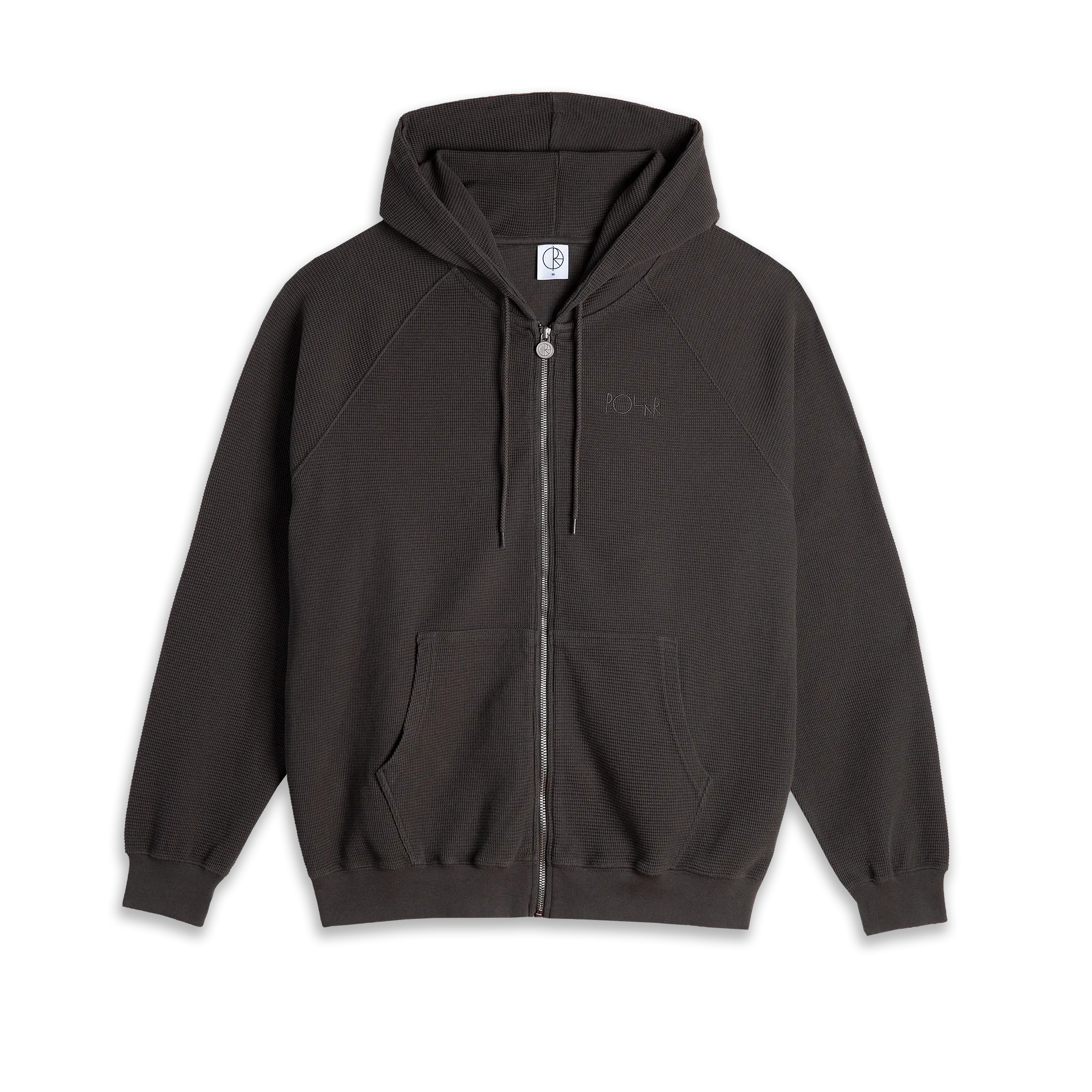 sweatshirt polar waffle zip – dirty black