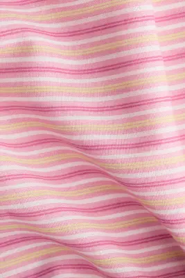 Short de plage en coton - Rose/rayé — photo 4