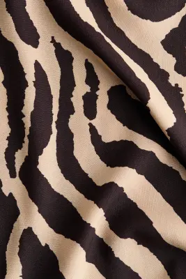 Robe tunique en viscose - Marron foncé/imprimé zèbre — photo 3