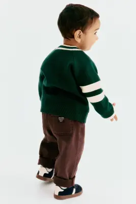 Pantalon en twill de coton - Marron — photo 1