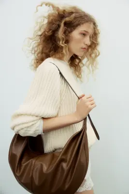 Pull en maille côtelée - Beige clair — photo 4