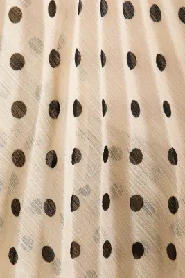 Jupe plissée vaporeuse - Crème/pois — photo 3